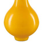 Currey & Co Imperial Yellow Peking Long Neck Vase