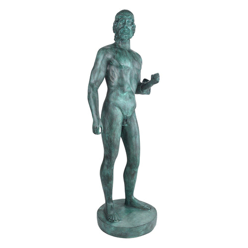 Currey & Co Standing Greek Warrior Bronze Sculpture