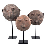 Currey & Co Terracotta Mask Sculpture Set of 3
