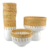 Currey & Co Kyoto Rattan/White Vase - Final Sale