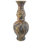 Currey & Co Brown Marbleized Double Gourd Vase