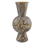 Currey & Co Brown Marbleized Round Vase