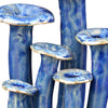 Currey & Co Wild Blue Mushroom Sculpture Set of 3