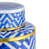 Currey & Co Blue/White Optical Tea Jar Set of 2