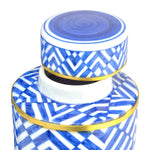 Currey & Co Blue/White Optical Tea Jar Set of 2