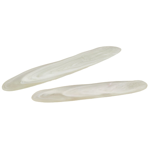 Currey & Co Milky White Tray Set of 2