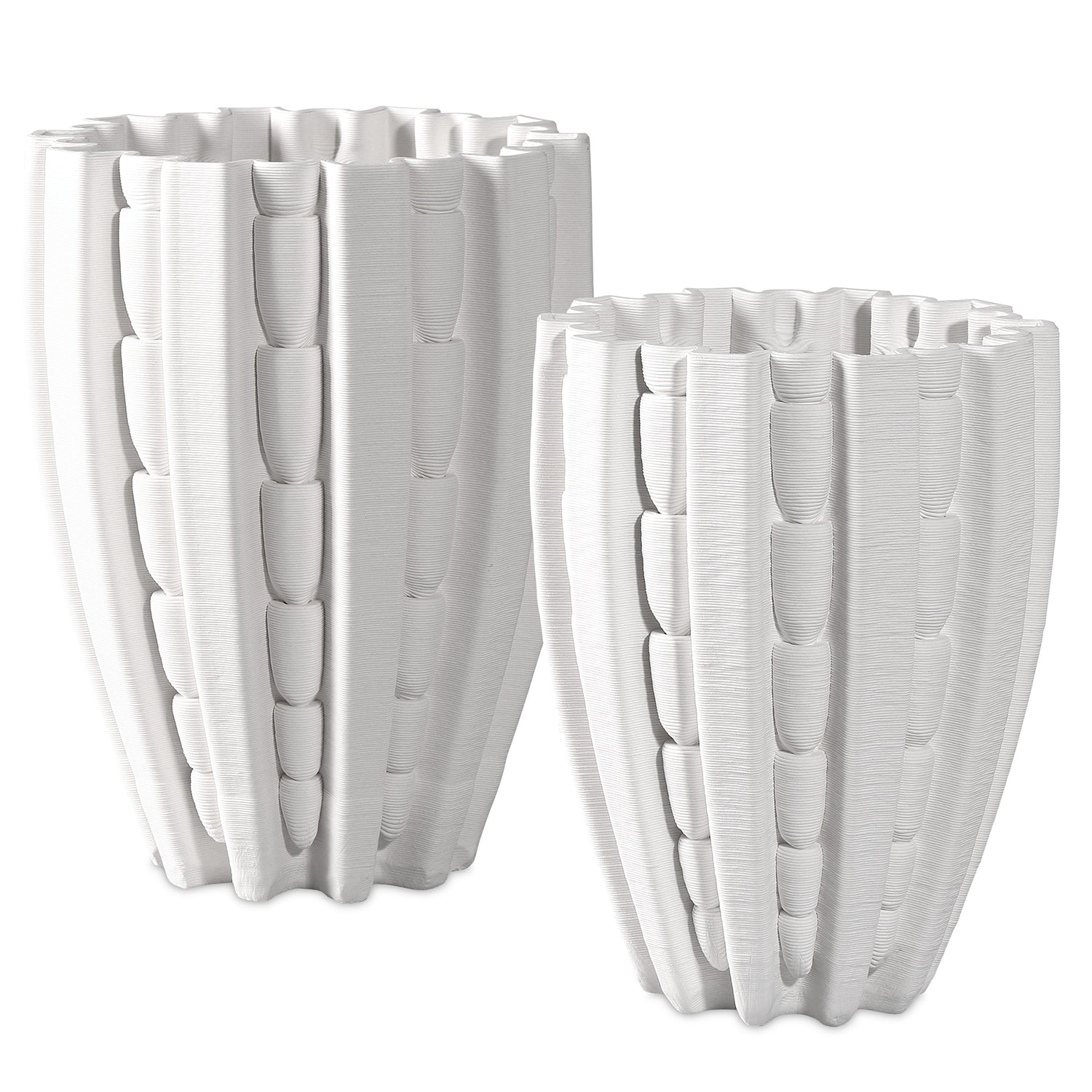 Currey & Co Fluted Vase - Thumbnail 2