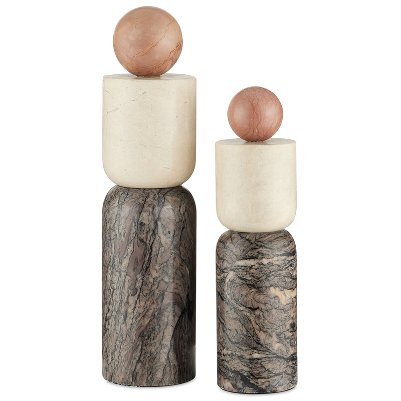 Currey & Co Moreno Marble Objects Set of 2