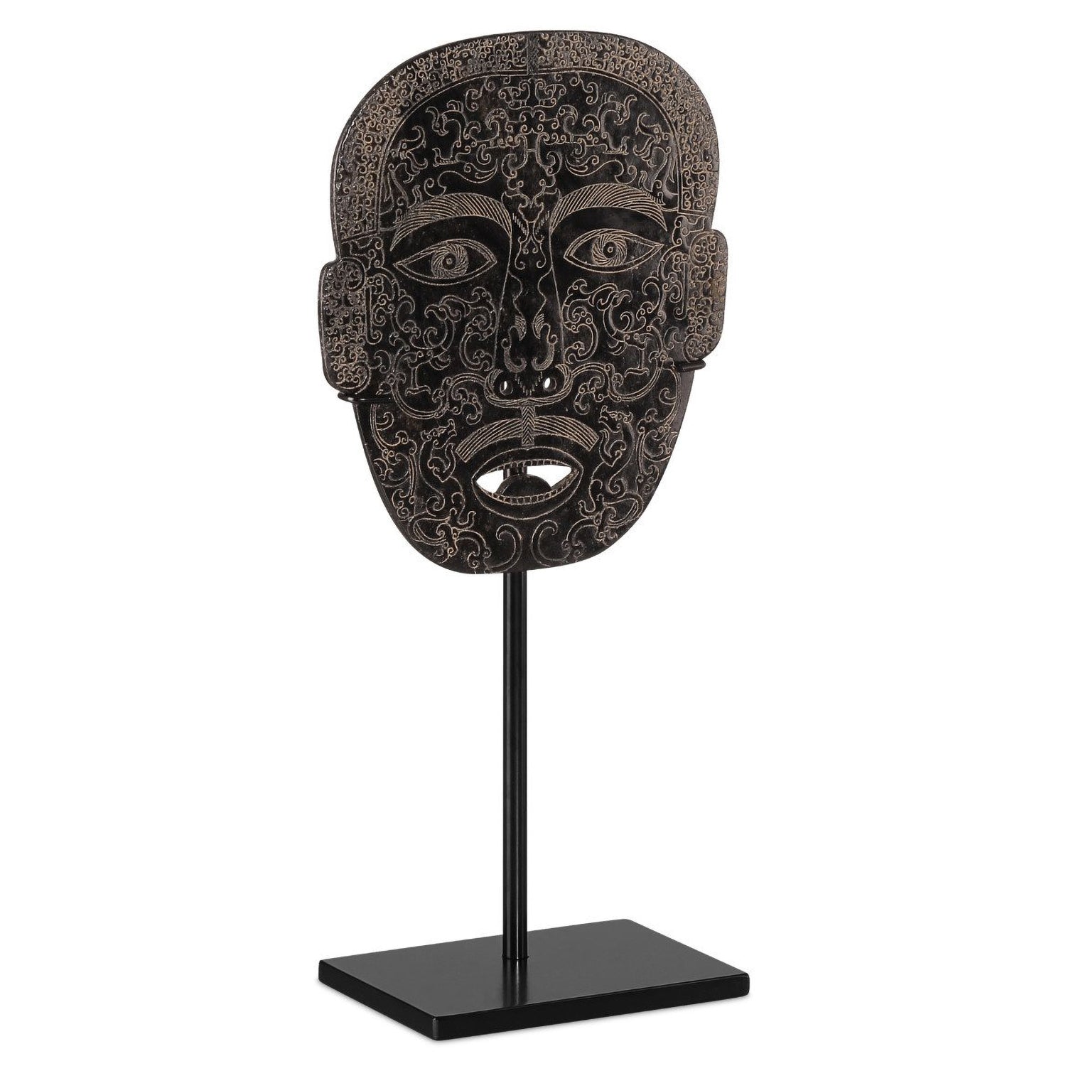 Currey & Co Han Dynasty Jade Medicine Mask Sculpture - Final Sale