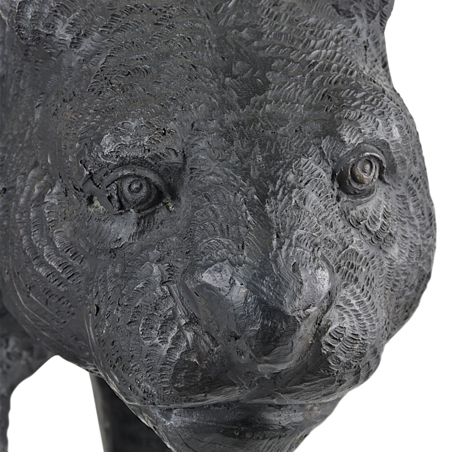 Currey & Co Standing Black Panther Bronze Sculpture