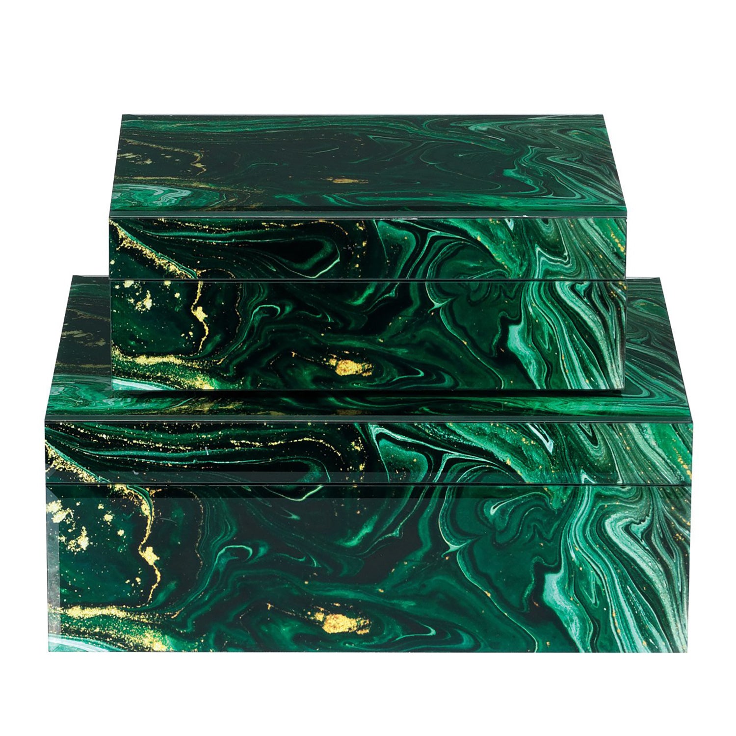 Currey & Co Interstellar Green Box Set of 2