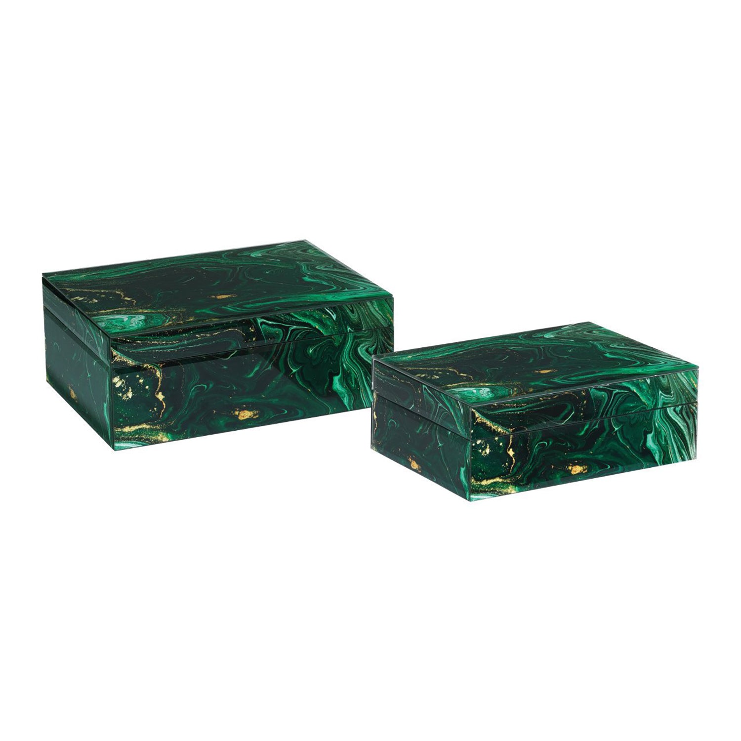Currey & Co Interstellar Green Box Set of 2