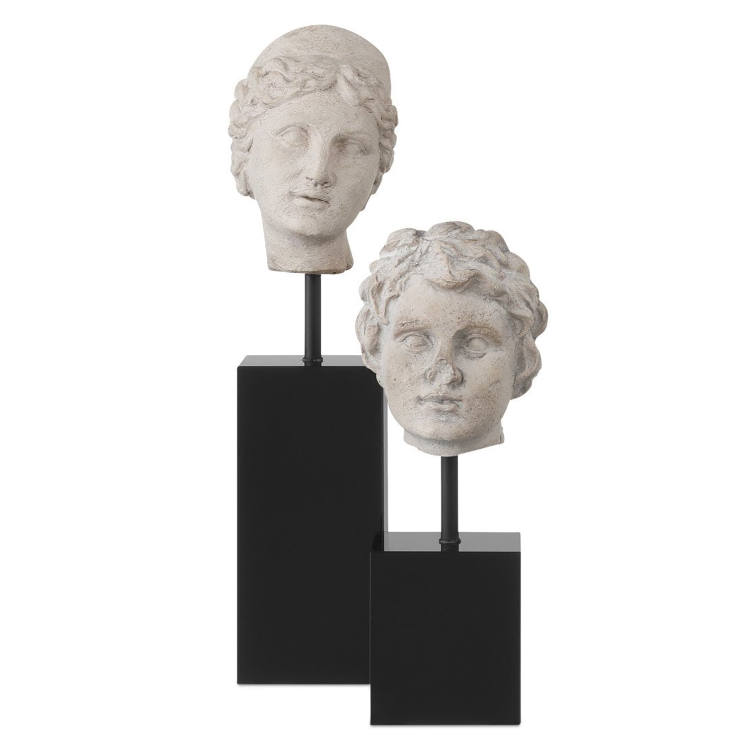 Currey & Co Venus Head on Stand Set of 2
