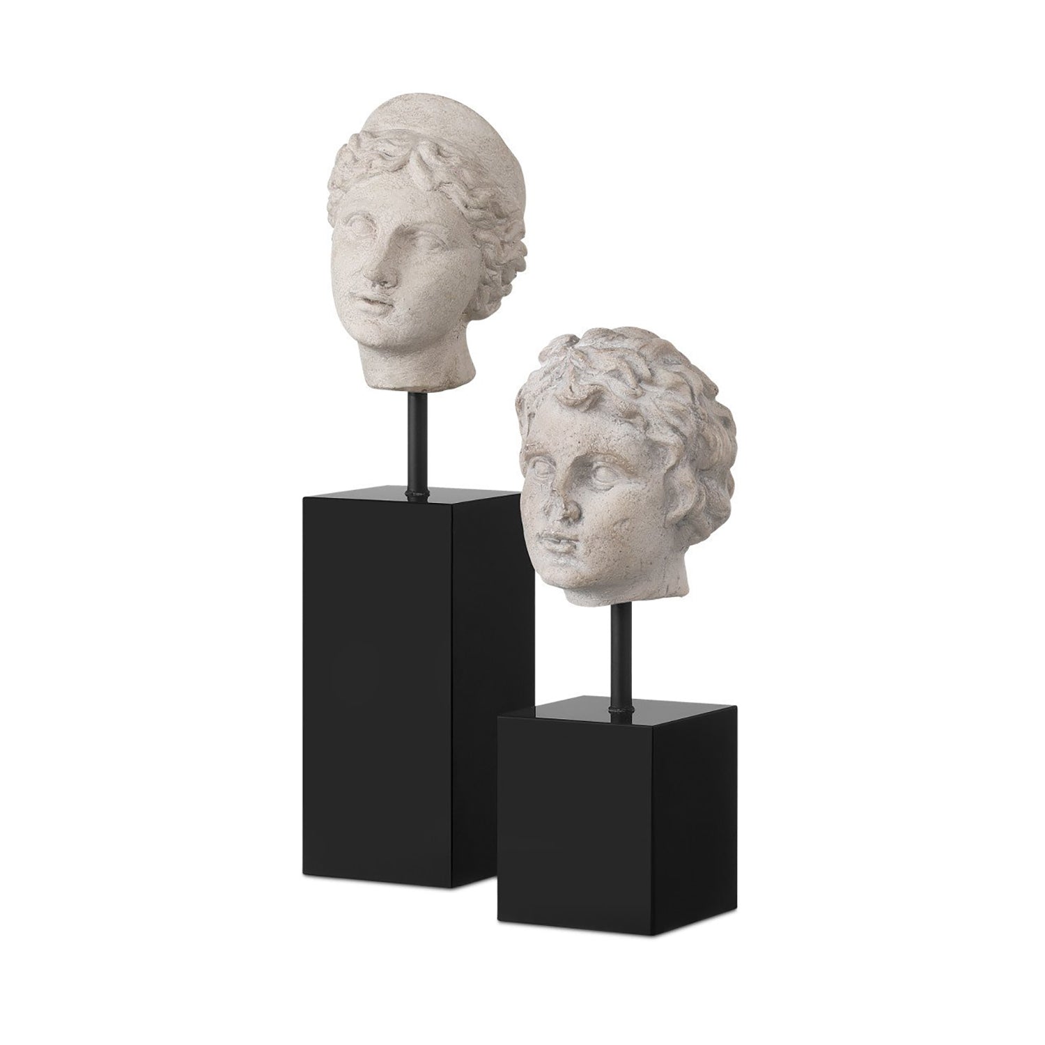 Currey & Co Venus Head on Stand Set of 2