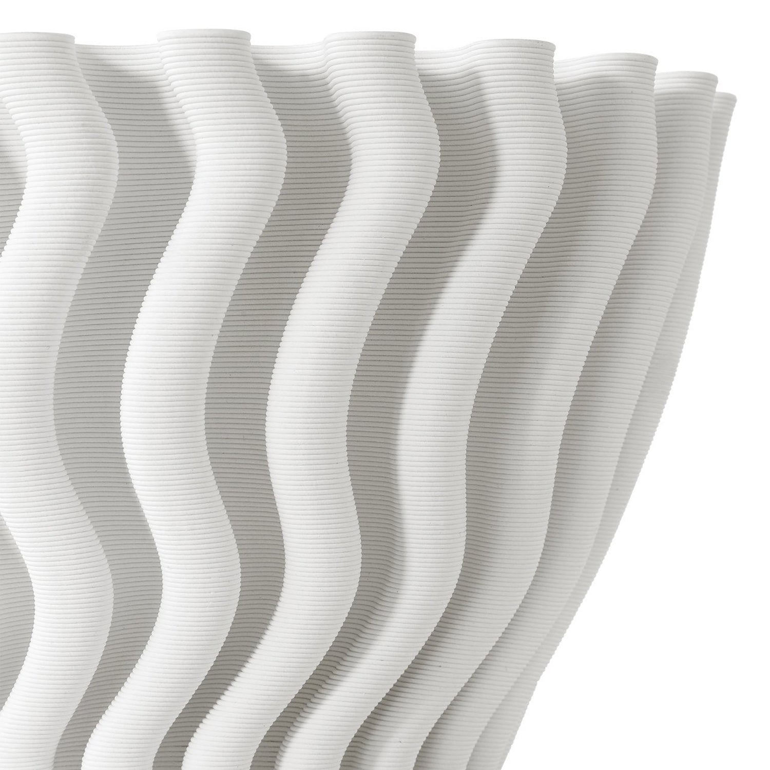 Currey & Co Ripple White Vase