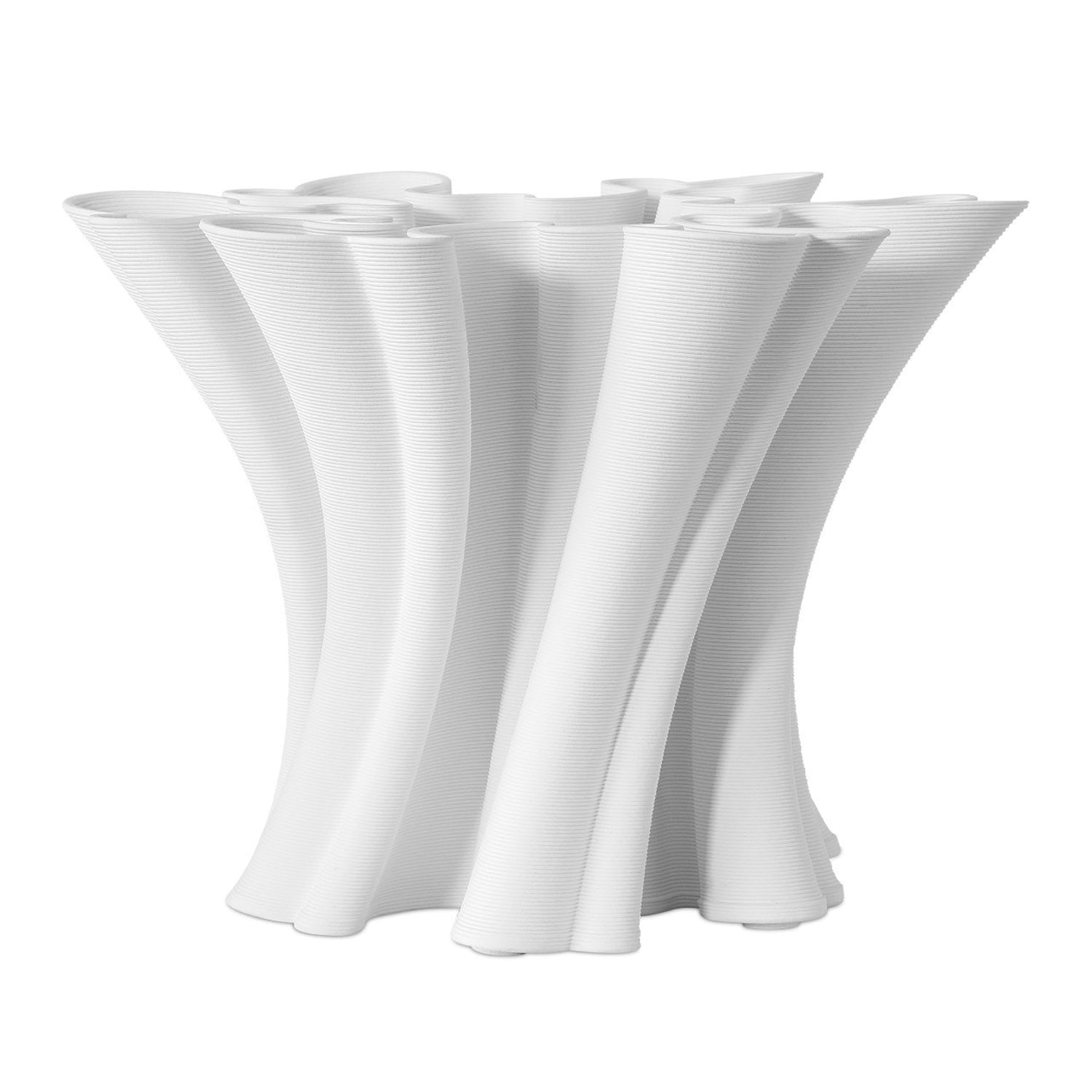 Currey & Co Godet Twist White Vase