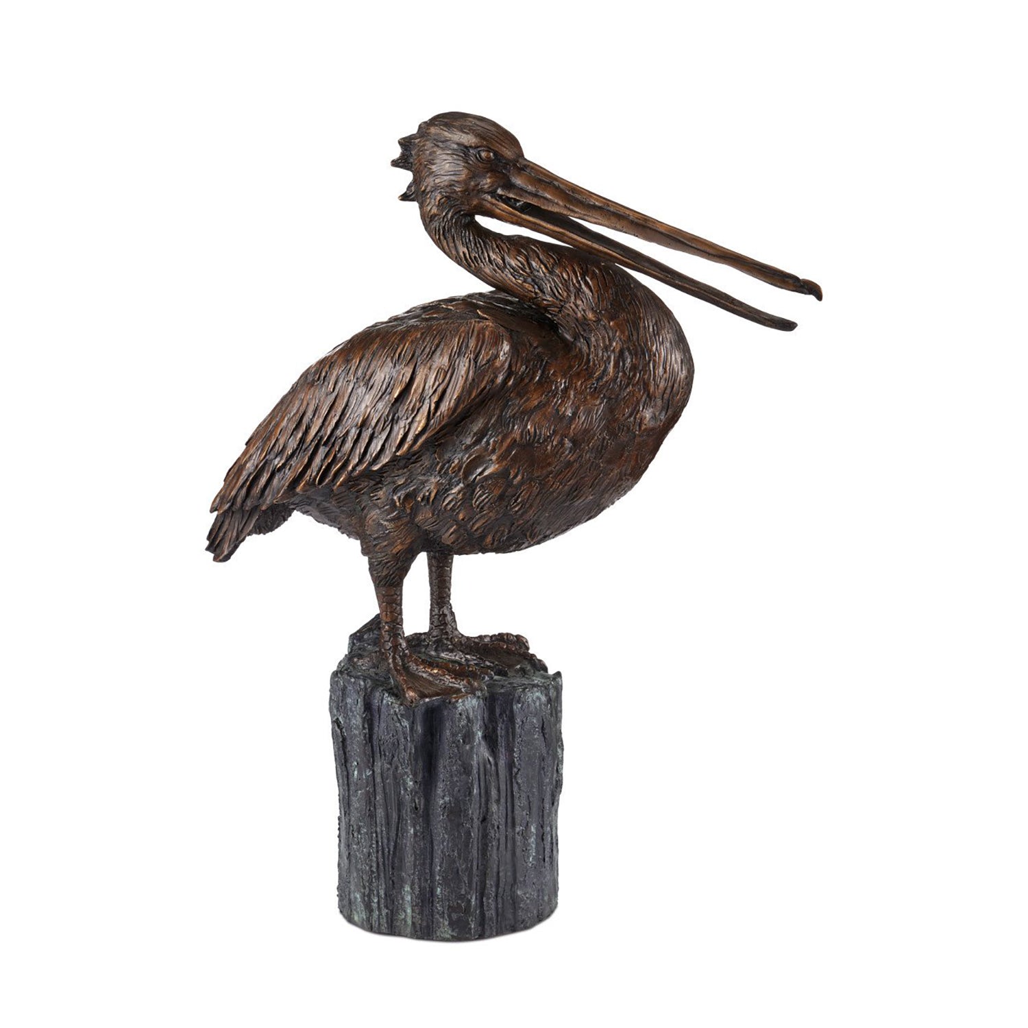 Currey & Co Pelican Bronze Sculpture