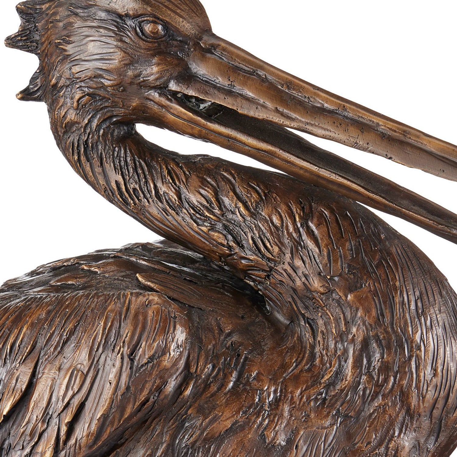 Currey & Co Pelican Bronze Sculpture