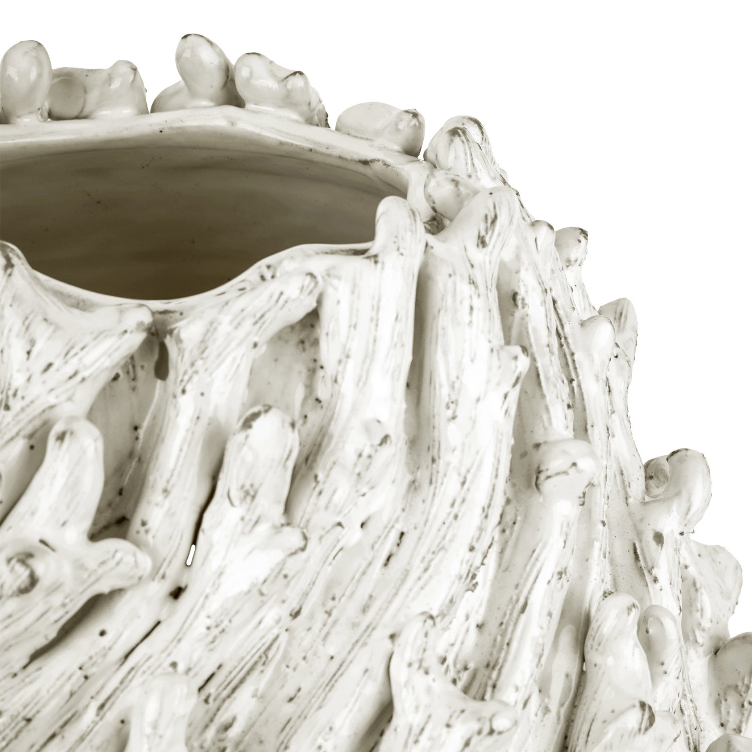 Currey & Co Seadrift White Vase