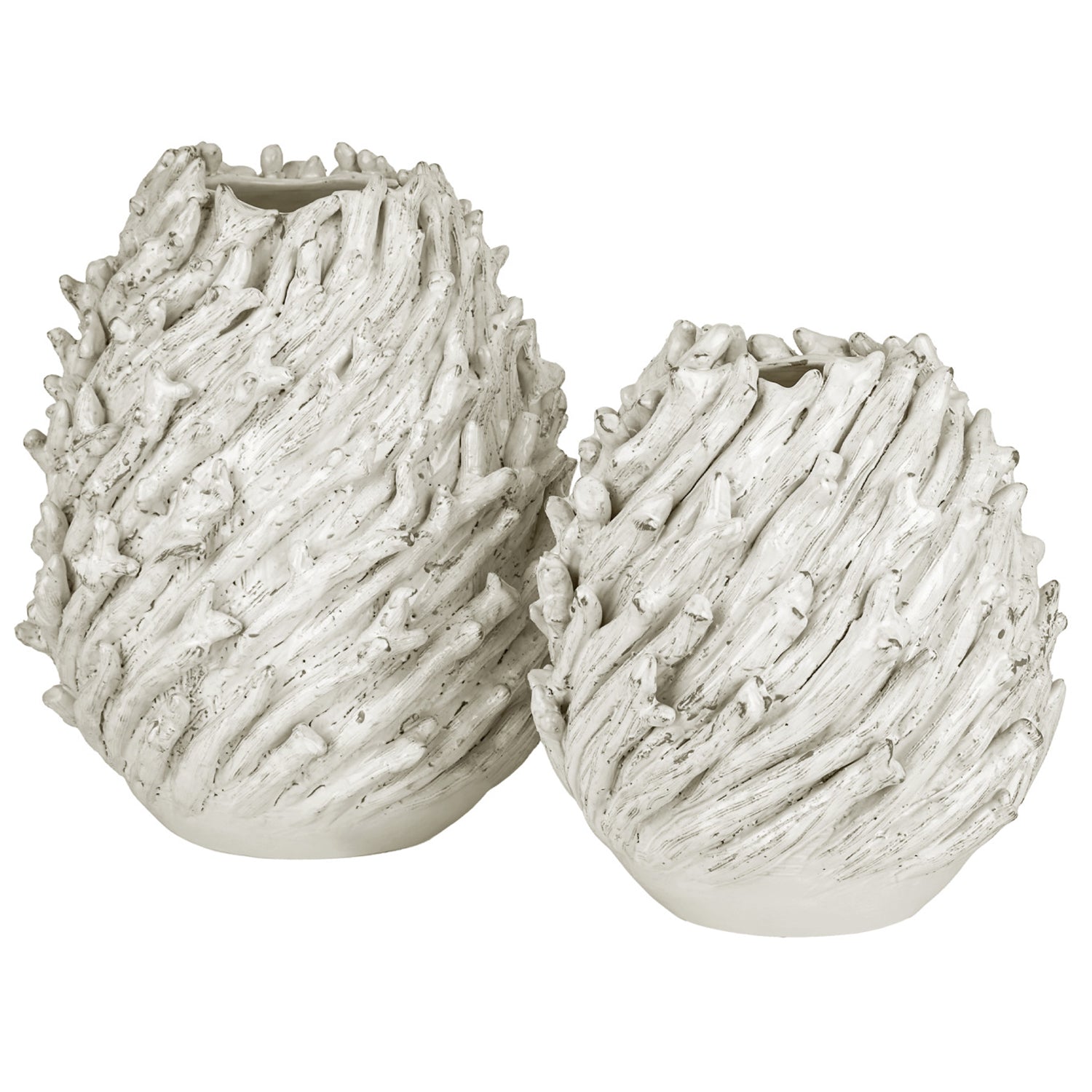 Currey & Co Seadrift White Vase