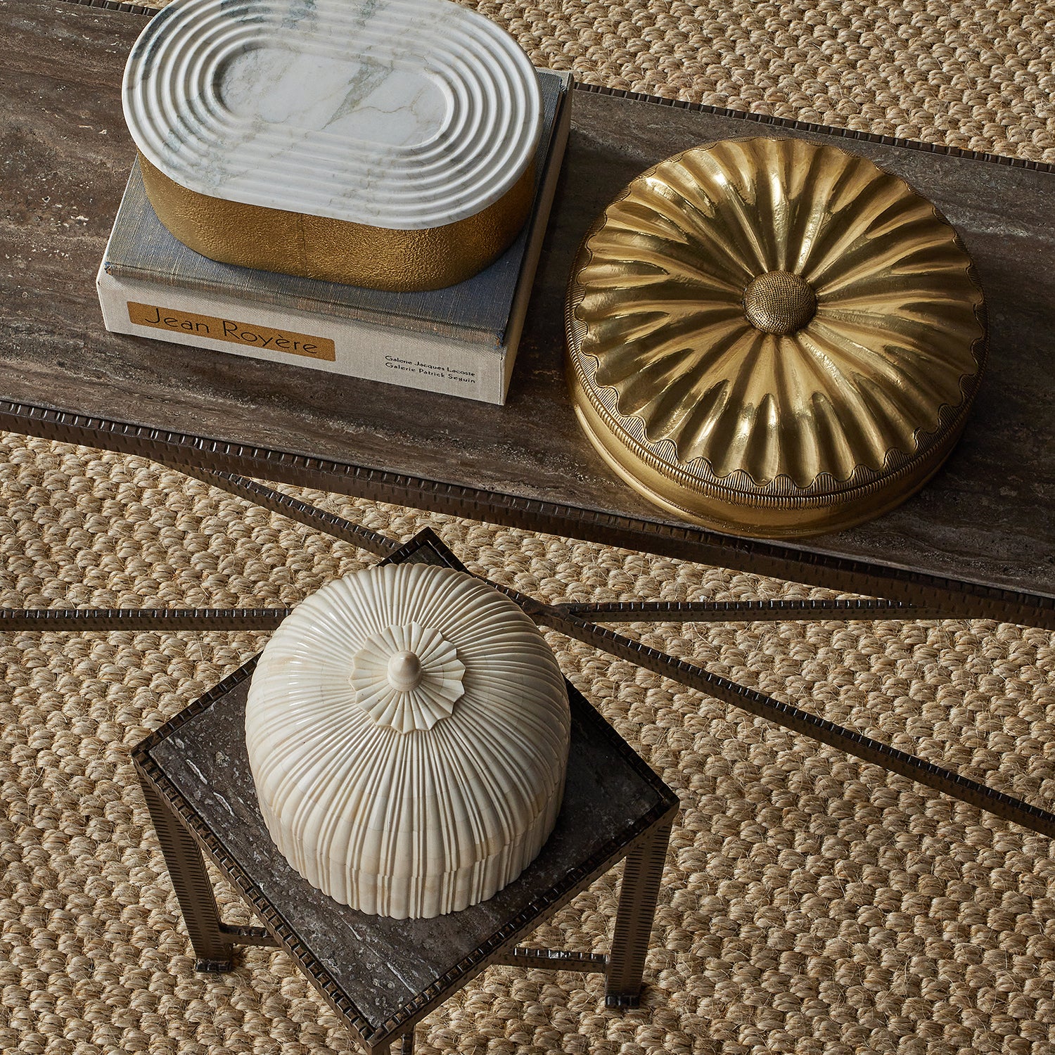Currey & Co Pulsante Brass Box
