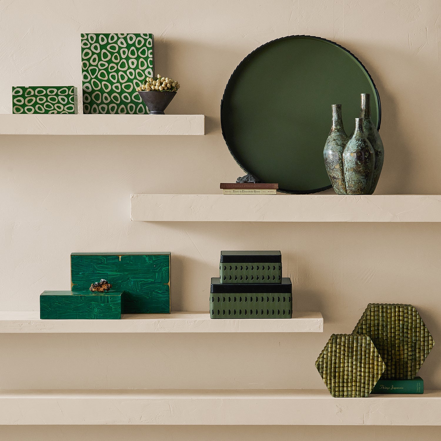 Currey & Co Orin Green Box Set of 2