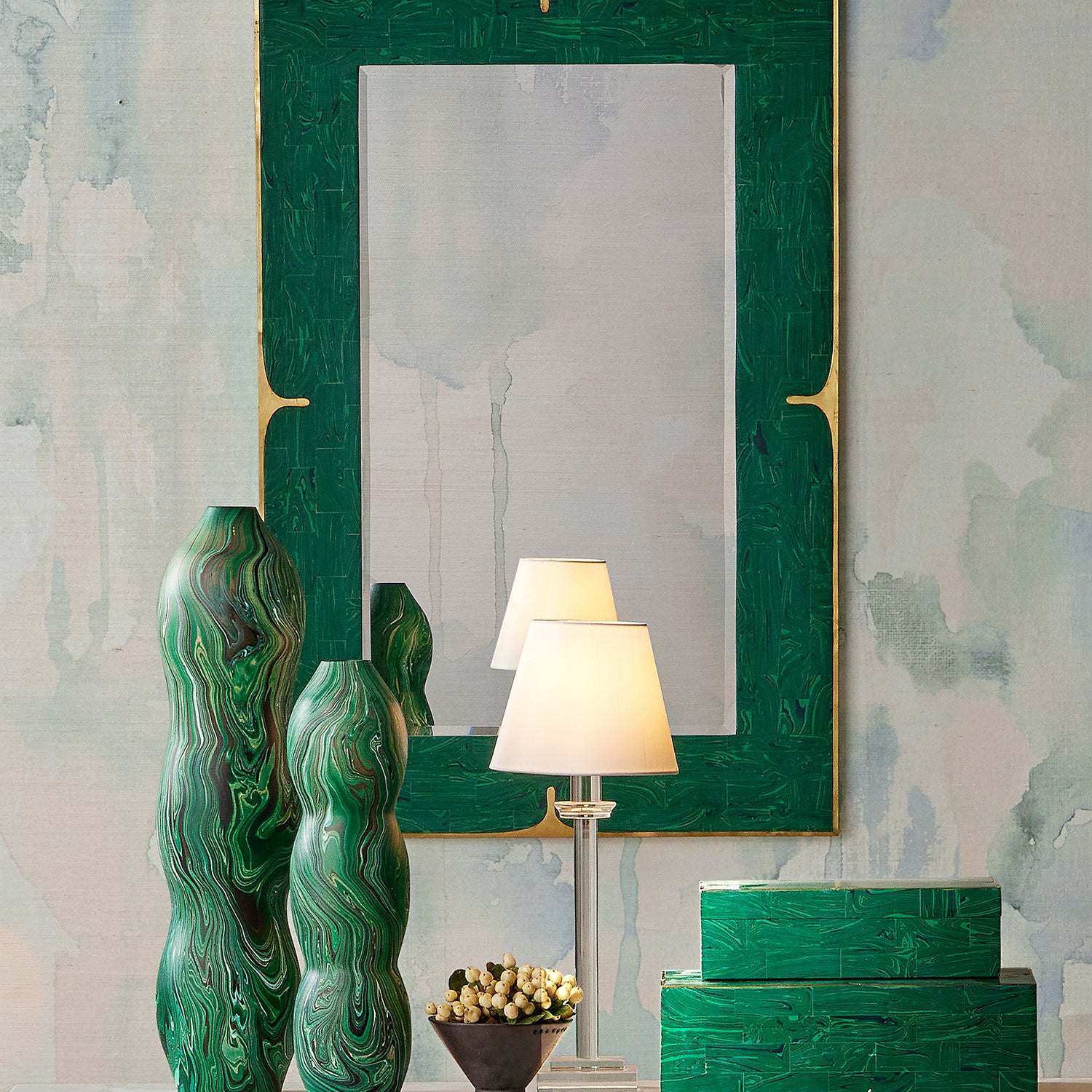 Currey & Co Orin Green Box Set of 2