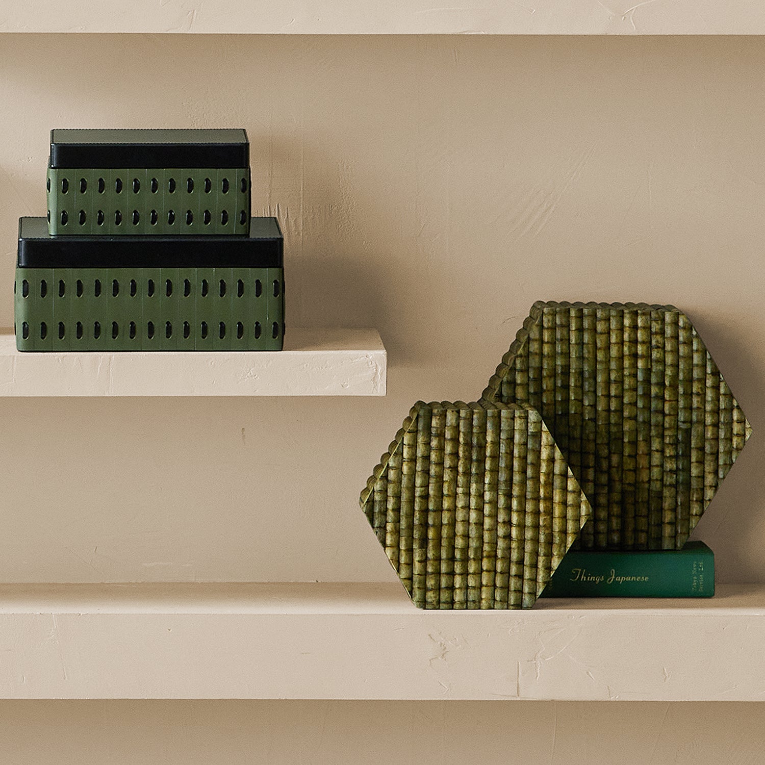 Currey & Co Knepp Green Box Set of 2