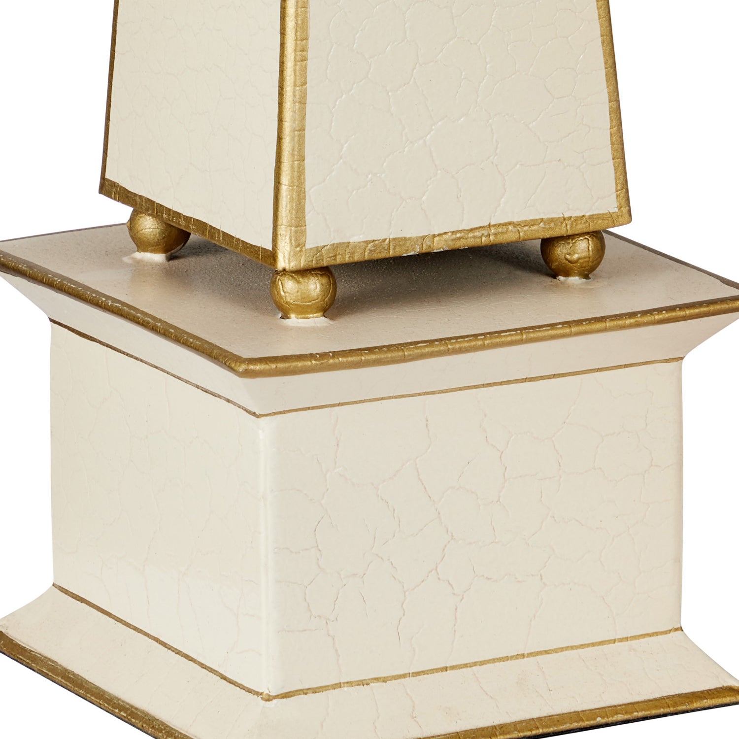 Currey & Co Daphne Ivory Obelisk Set of 2