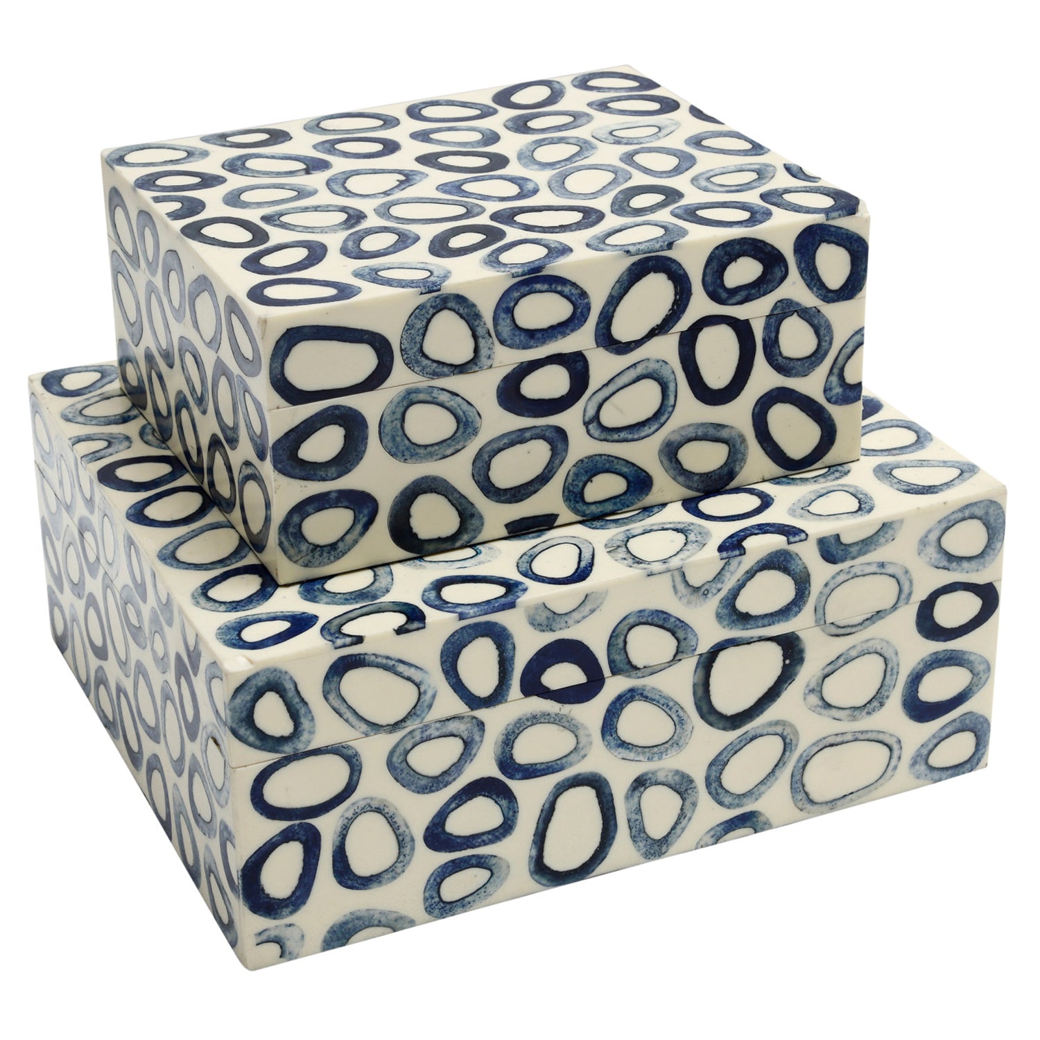 Currey & Co Ovoid Blue Box Set of 2