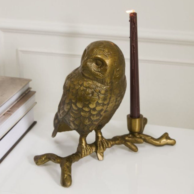 Owl's Watch Candleholder