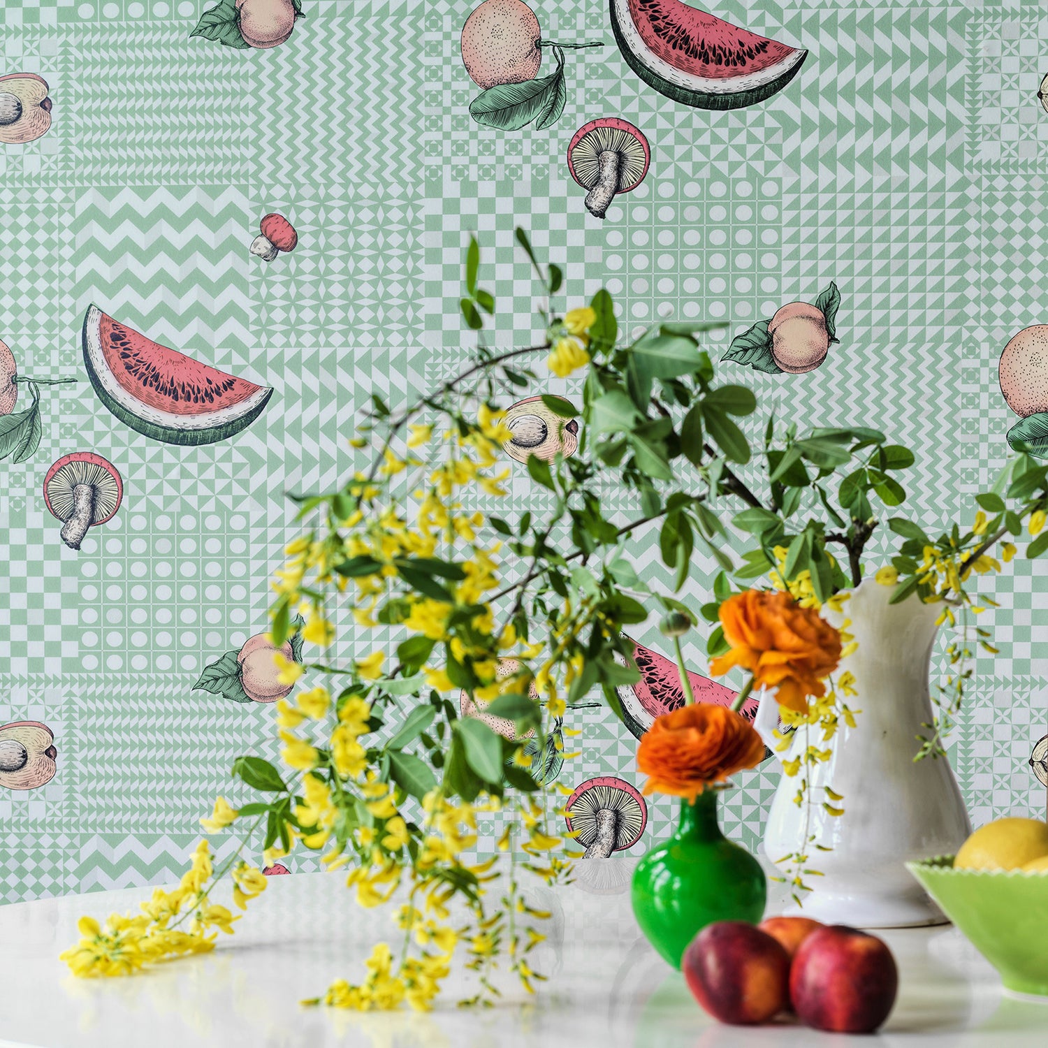 Cole & Son Fornasetti Senza Tempo II Frutta E Geometrico Wallpaper