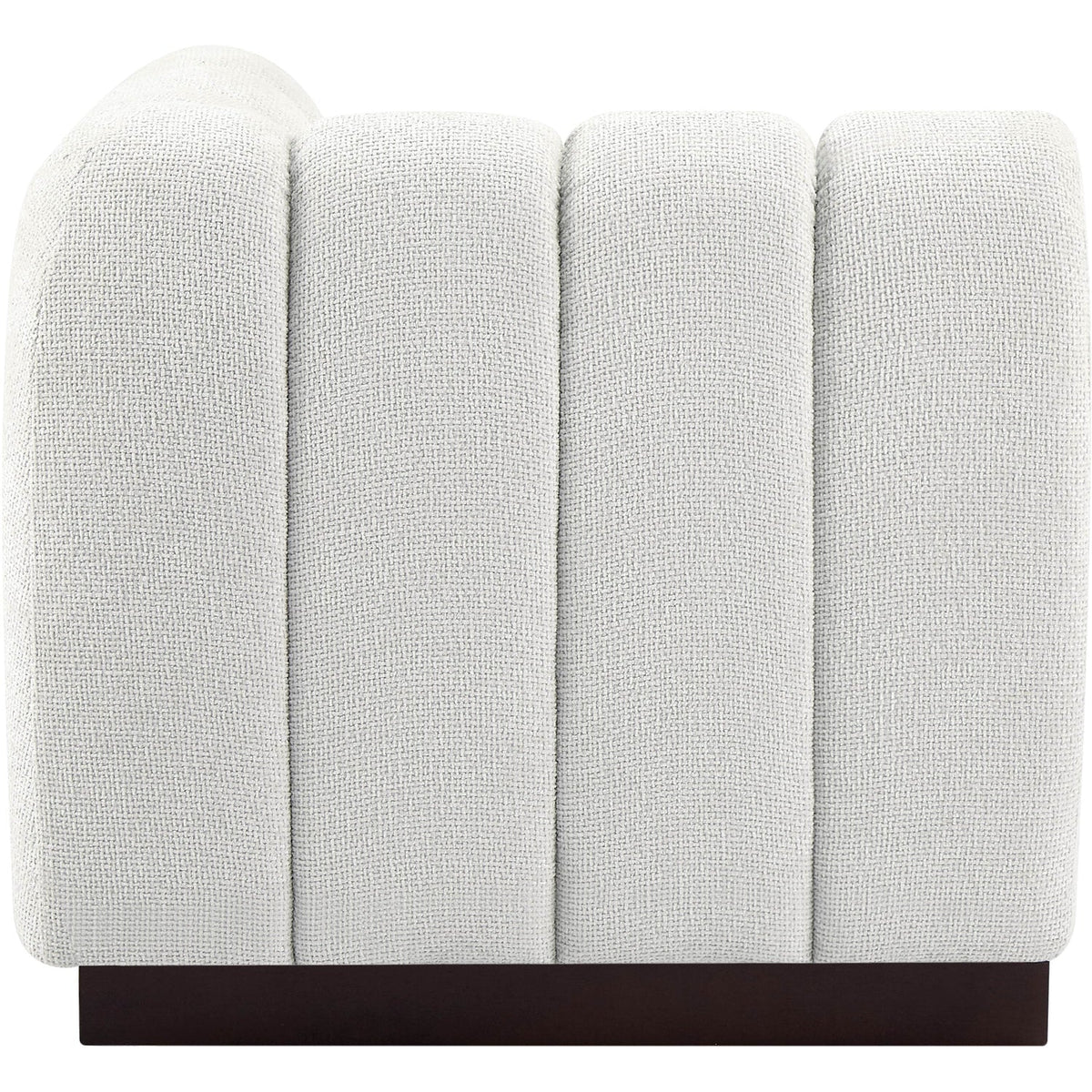 Quinn Cream Chenille Fabric Upholstered Modular Corner Chair