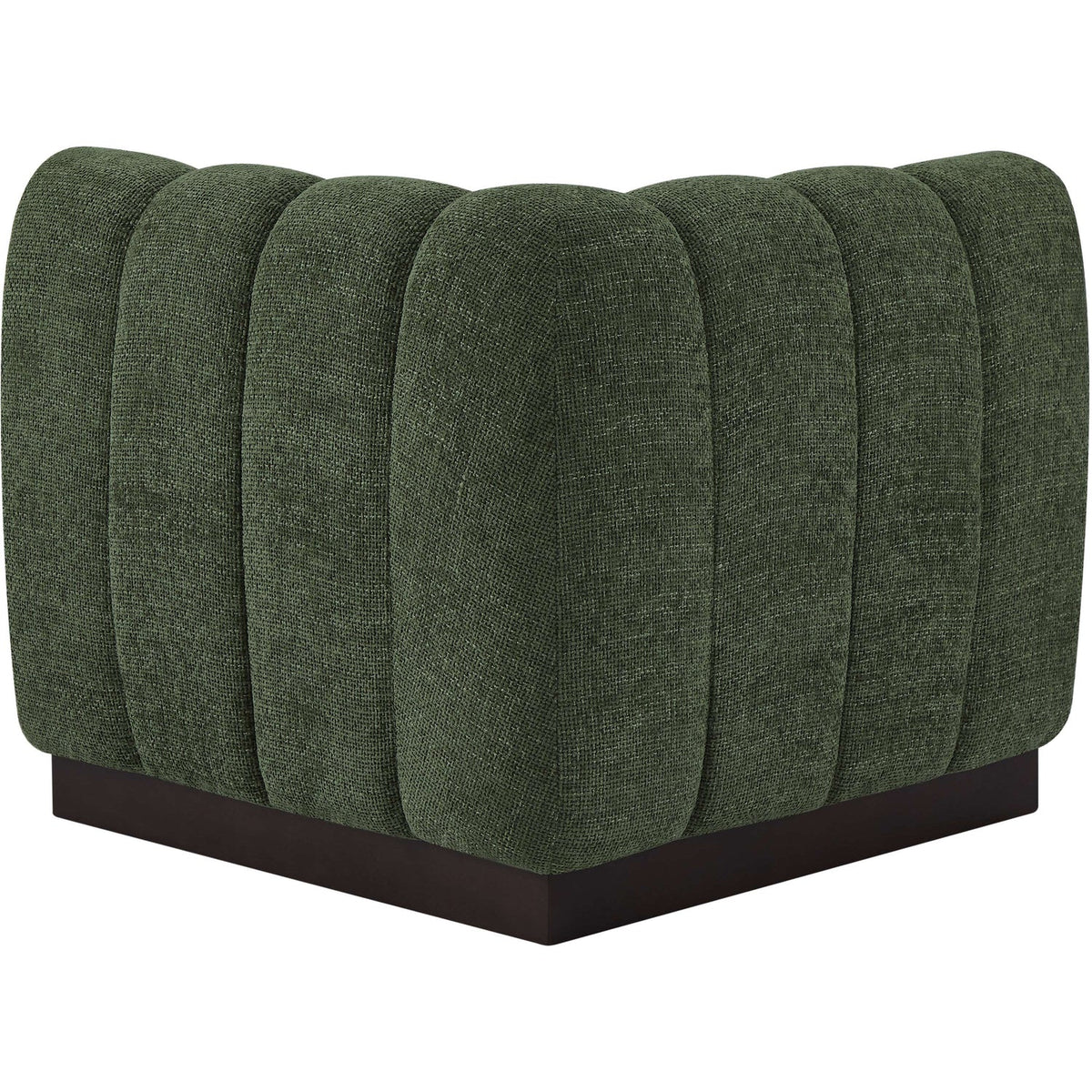 Quinn Green Chenille Fabric Upholstered Modular Corner Chair