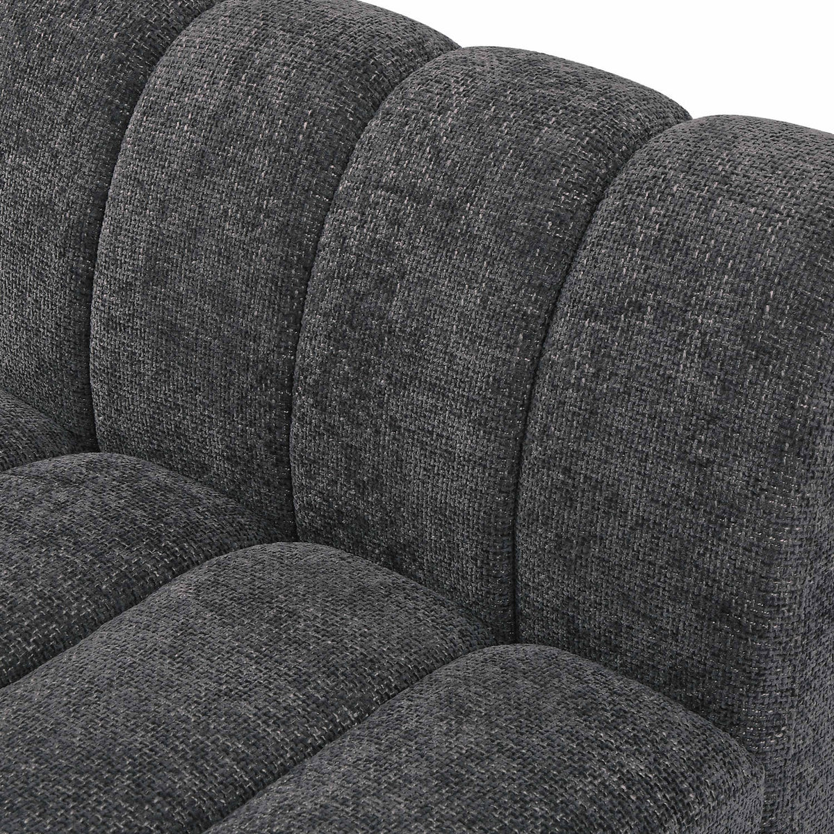 Quinn 98in Grey Chenille Fabric Upholstered 5 Piece Modular Sectional Sofa