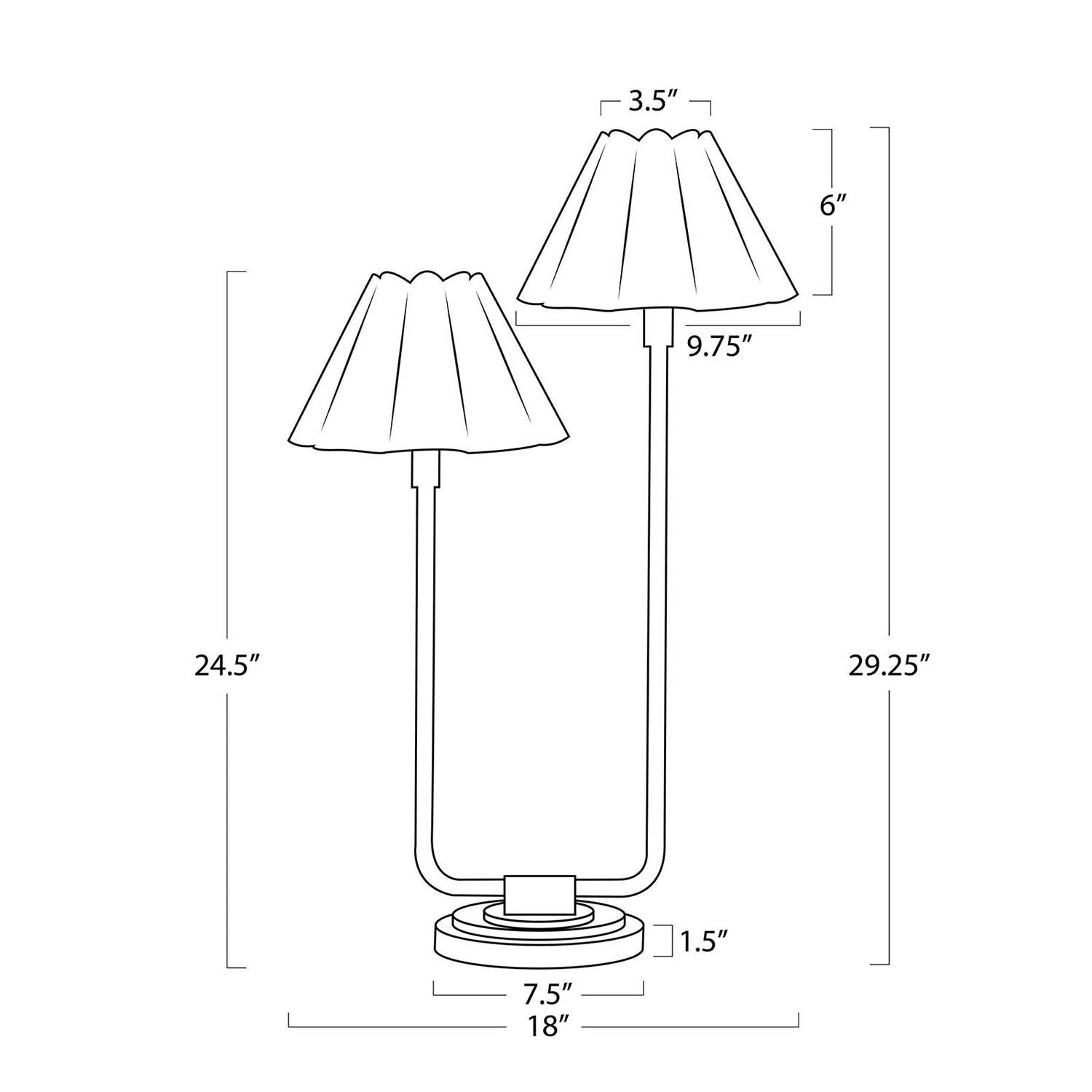 Regina Andrew Polly Double Arm Table Lamp