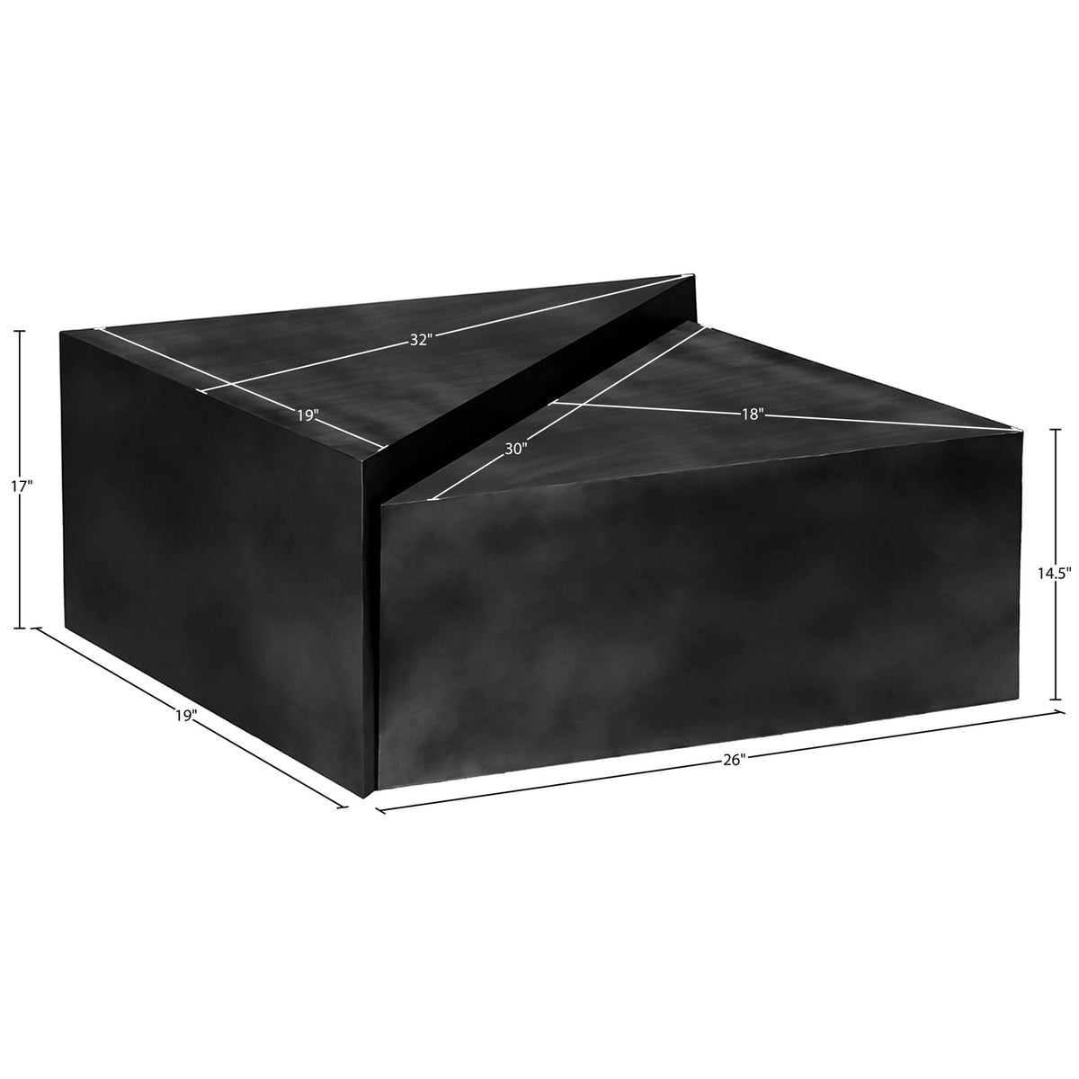 Zani Black Iron Coffee Table