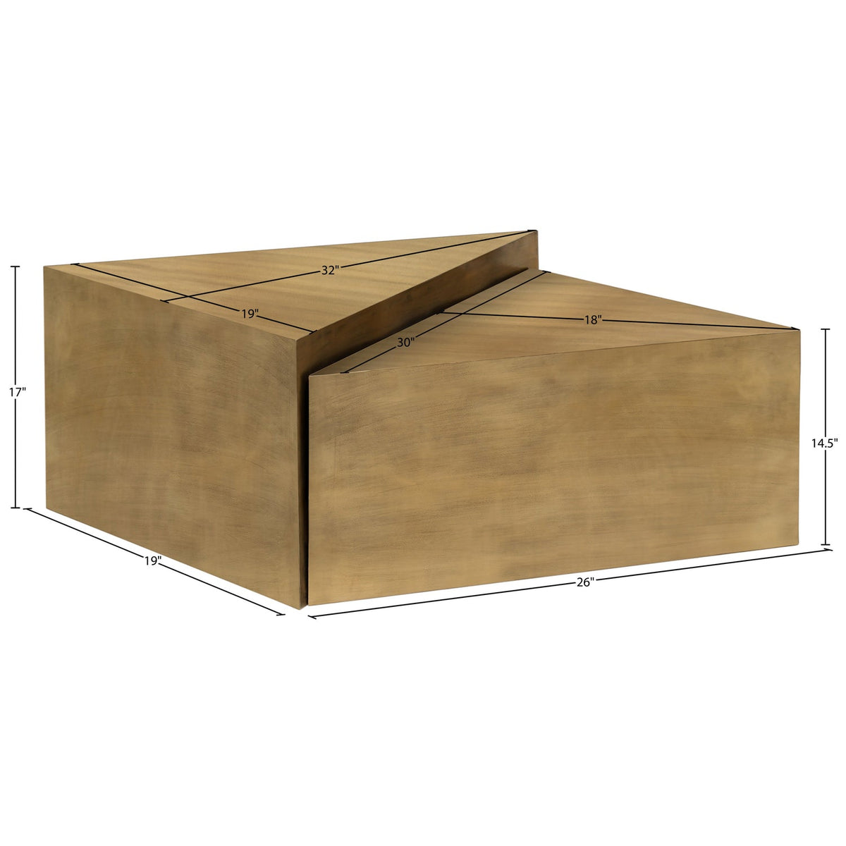 Zani Gold Iron Coffee Table