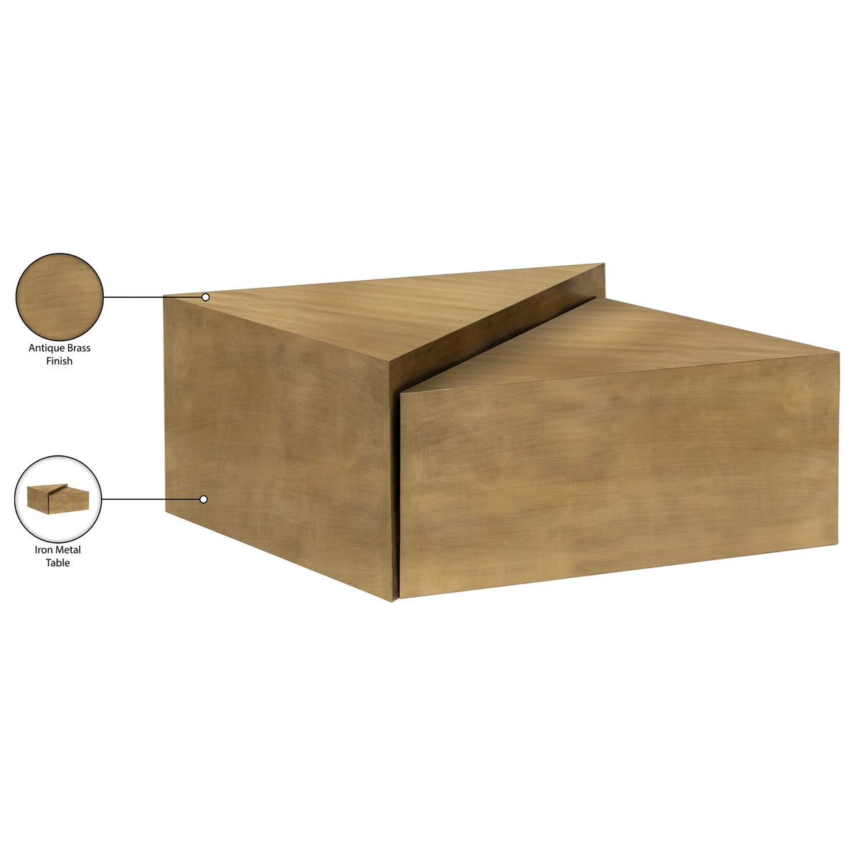 Zani Gold Iron Coffee Table