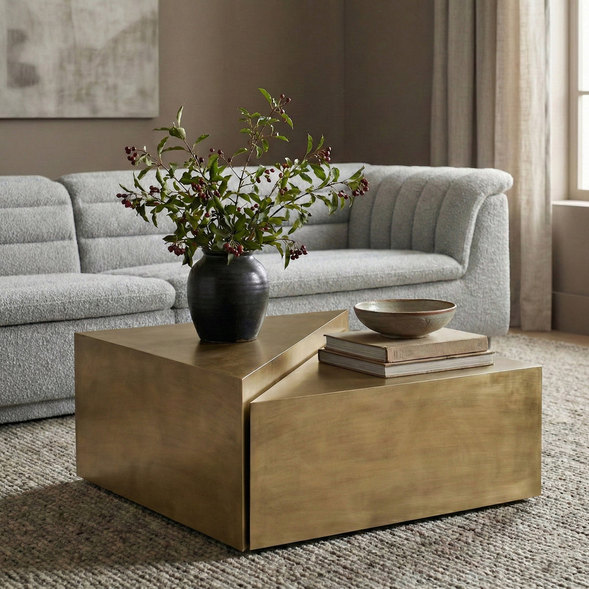 Zani Gold Iron Coffee Table