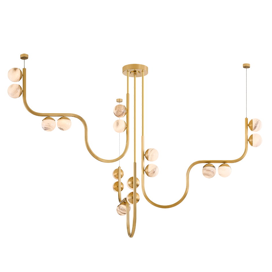 Corbett Lighting Avignon Chandelier in Vintage Brass, primary product view