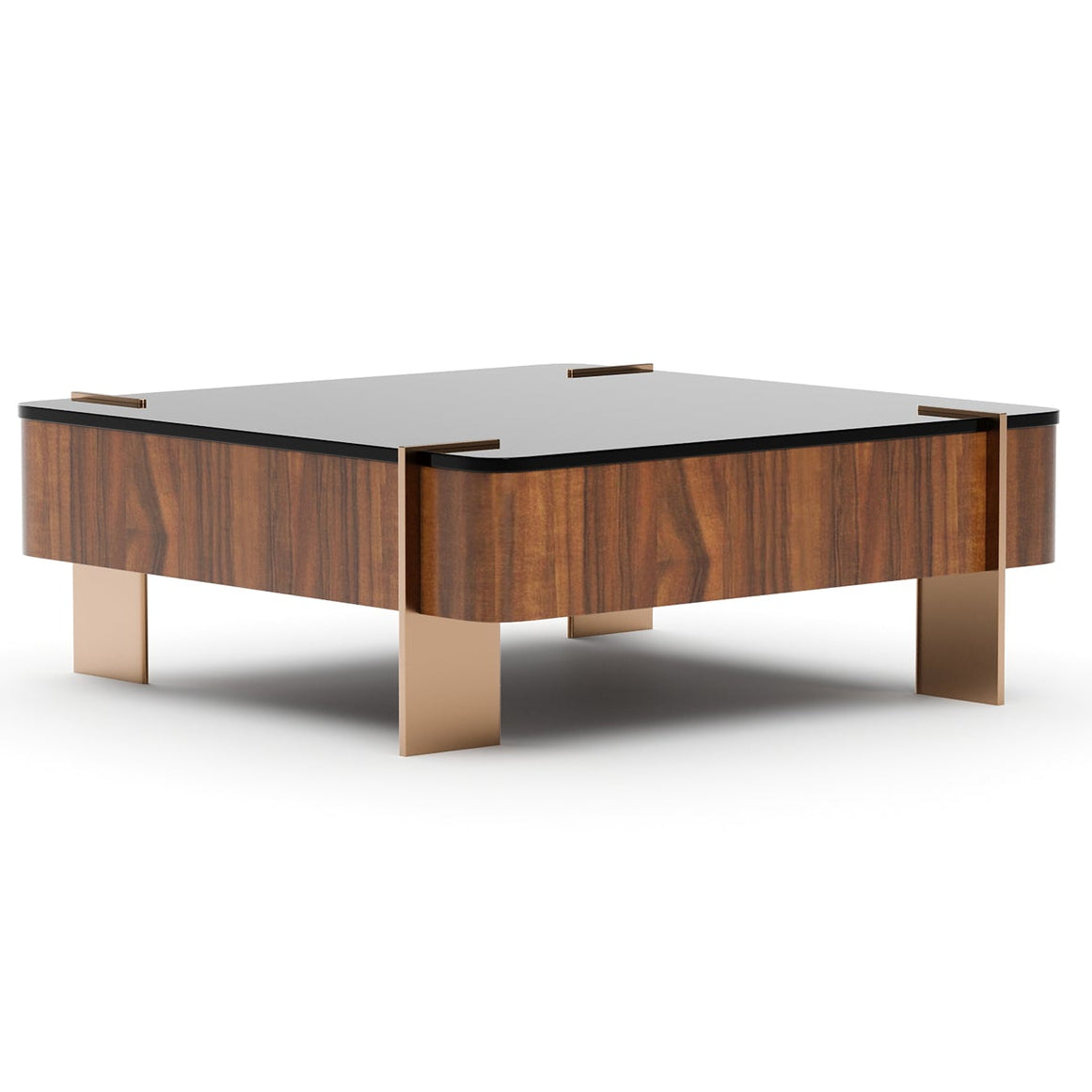 Caracole Altura Square Glass Top Cocktail Table