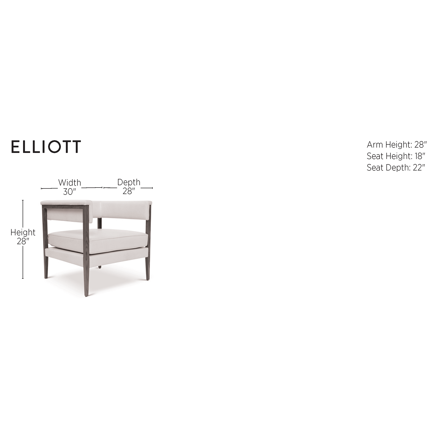 One For Victory Elliott Chair Paynes Gray