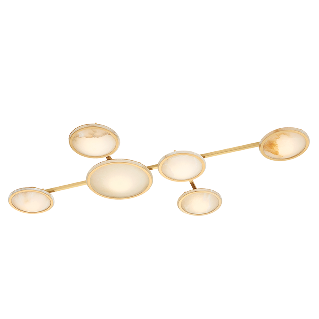 Corbett Lighting Goshenite Wall Sconce in Vintage Brass, primary product view