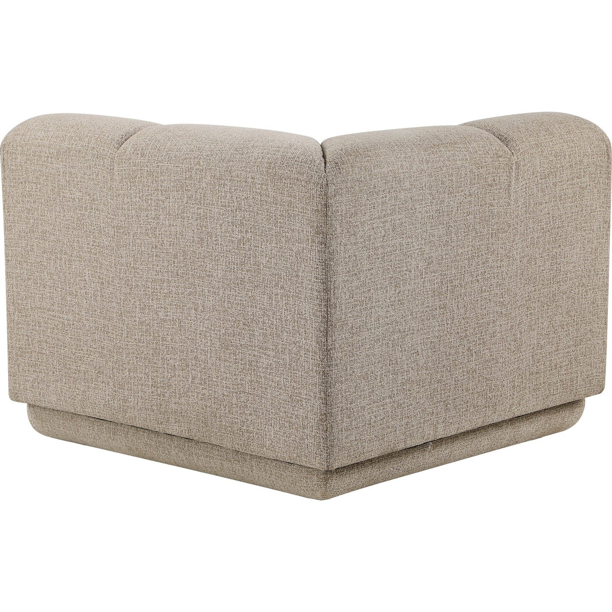 Modari Beige Fabric Upholstered Corner Chair