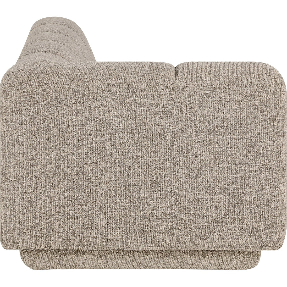 Modari 76.75in Beige Fabric Upholstered Left Arm Sofa