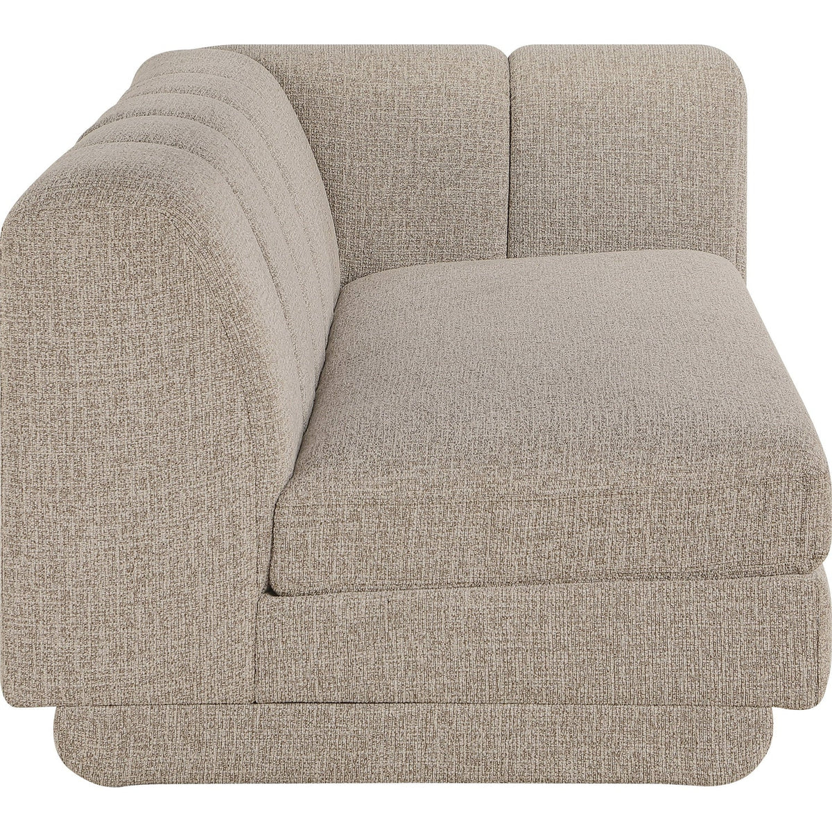 Modari 76.75in Beige Fabric Upholstered Right Arm Sofa