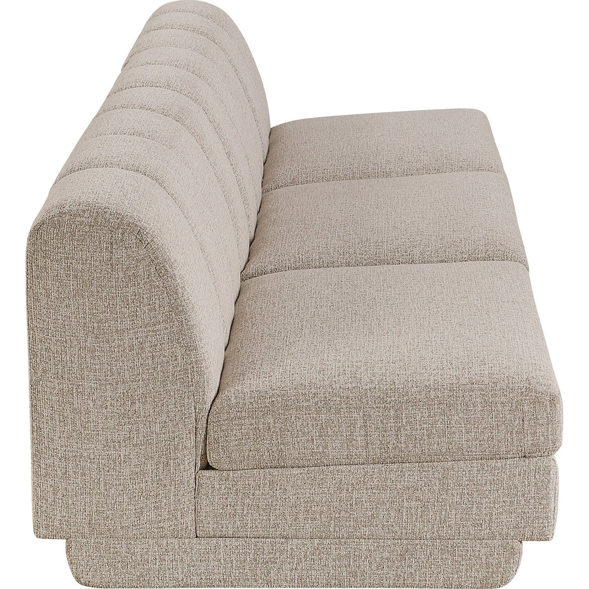 Modari Beige Fabric Upholstered 3 Piece Modular Sofa