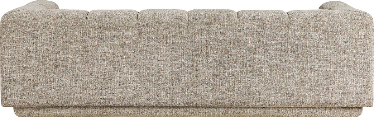 Modari 95in Beige Fabric Upholstered Sofa
