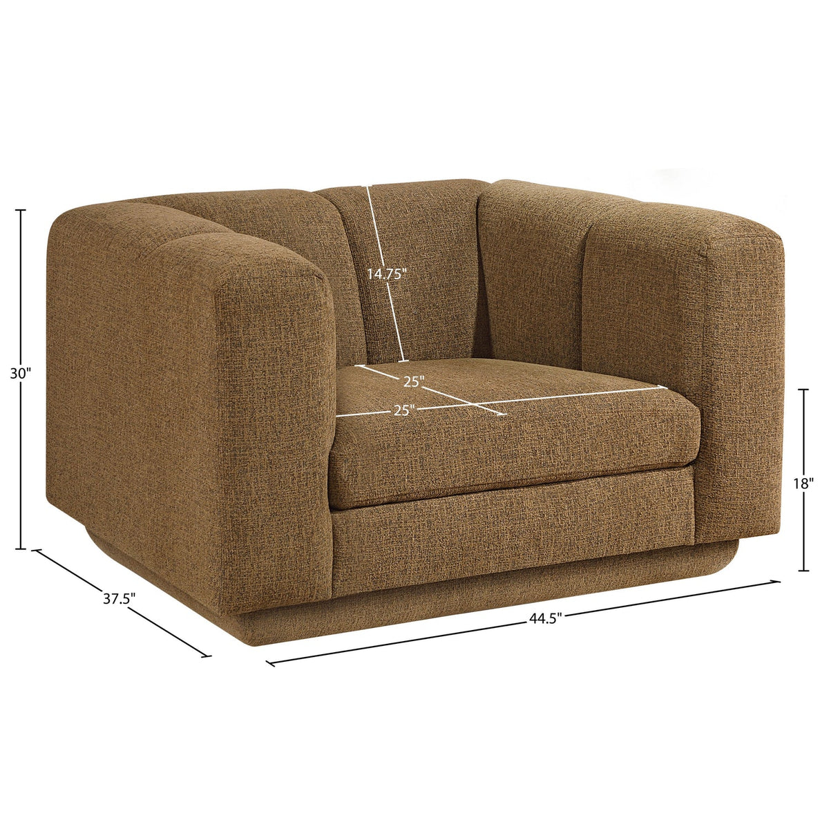 Modari Brown Fabric Upholstered Chair